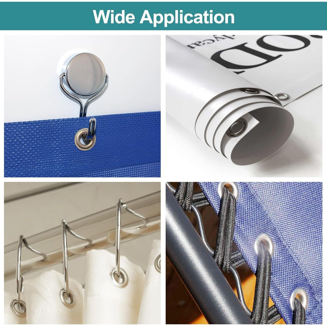 Spurtar Grommet Tool Kit 3/8'' Handheld Grommet Kit Magnetic Eyelet Tool with 10mm Hollow Punch and 500pcs Eyelets for Leather Fabric Belt Tarp Tent Bag Curtain Cardboard - Just Closeouts Canada Inc.