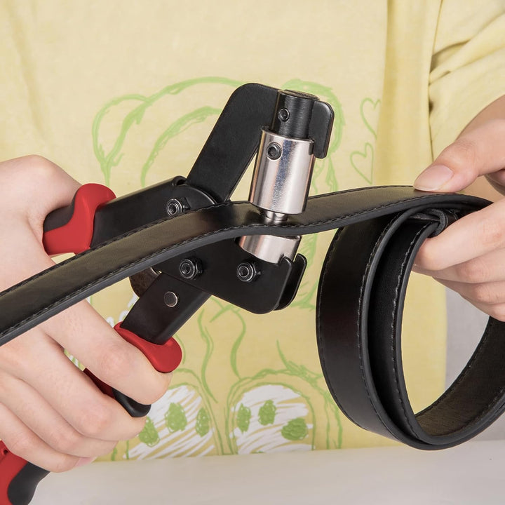 Spurtar Grommet Tool Kit 3/8'' Handheld Grommet Kit Magnetic Eyelet Tool with 10mm Hollow Punch and 500pcs Eyelets for Leather Fabric Belt Tarp Tent Bag Curtain Cardboard - Just Closeouts Canada Inc.