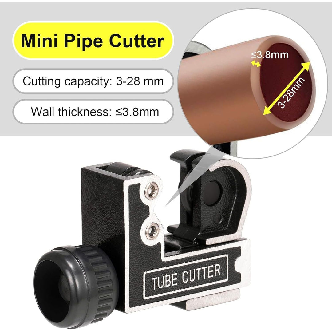 Spurtar Mini Pipe Cutter Tool 1/8 to 1 - 1/8 inch (3 - 28mm) Tube Cutter for Copper Brass and Aluminum Tube Pipe for Plumbing, HVAC Work, Automotive Repairs, DIY Projects - Just Closeouts Canada Inc.