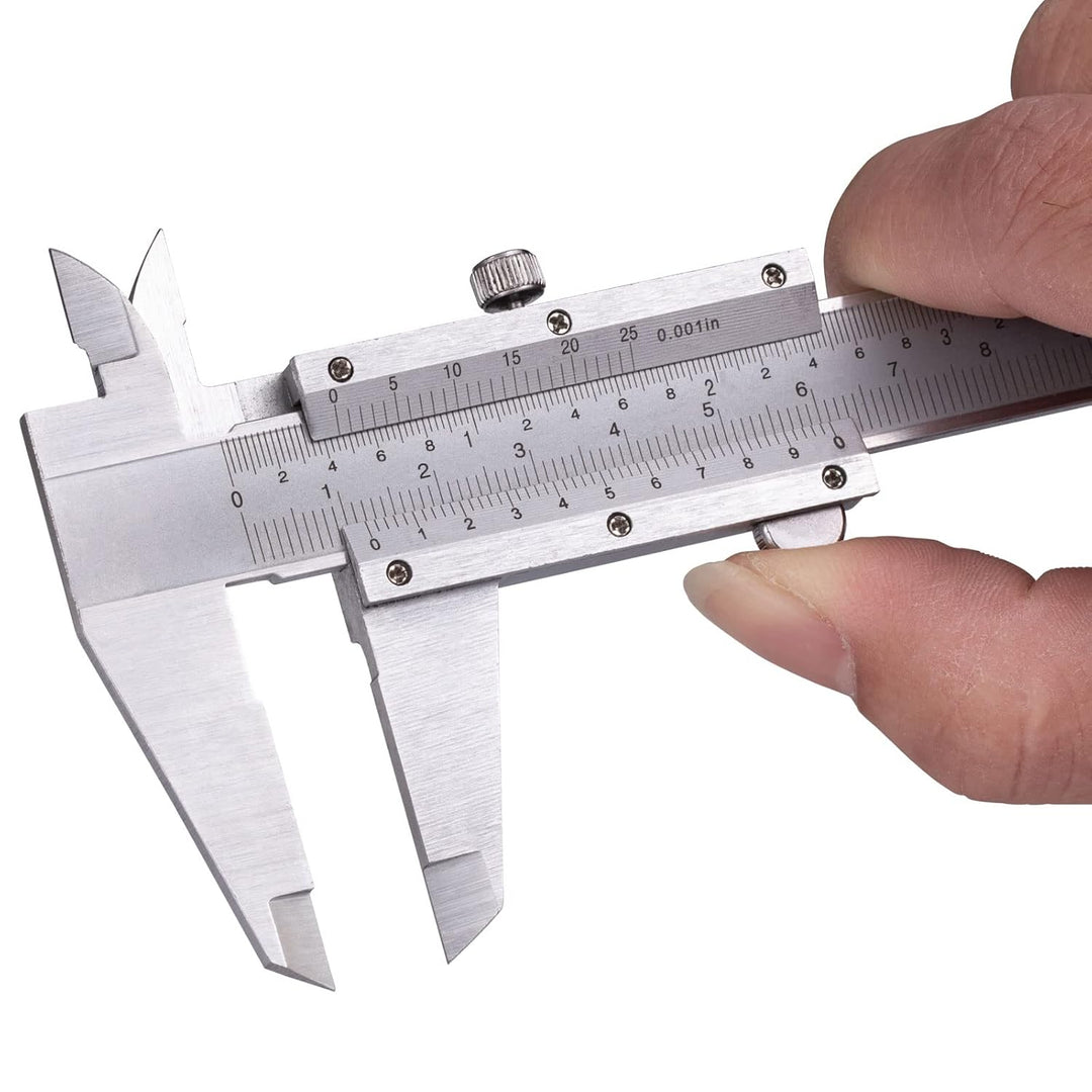 Spurtar Vernier Caliper Measuring Tool 6", 0 - 6Inch/0 - 150mm Manual Non Digital Caliper, 0.001"/0.02mm High Precision Durable Micrometer - Just Closeouts Canada Inc.655302158944