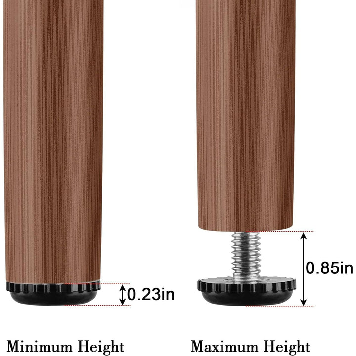 Stainless Steel Screw Furniture Leveling Feet 5/16-18 Screw in Threaded Furniture Levelers Adjustable Table Chair Levelers Feet Glides for Chairs Tables Cabinet Patio Furniture- 8 Pack - Just Closeouts Canada Inc.