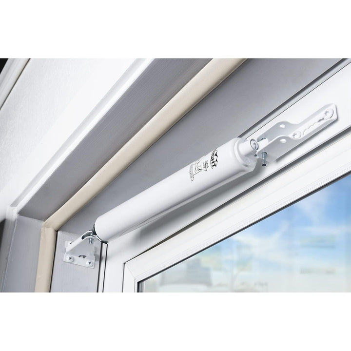 Standard Duty Pneumatic Closer | Out-Swinging Screen or Storm Doors | Adjustable Closing Speed | Stylish & Durable | Clean Subtle Look | Installation Hardware Included | 1-Pack (White) - Just Closeouts Canada Inc.