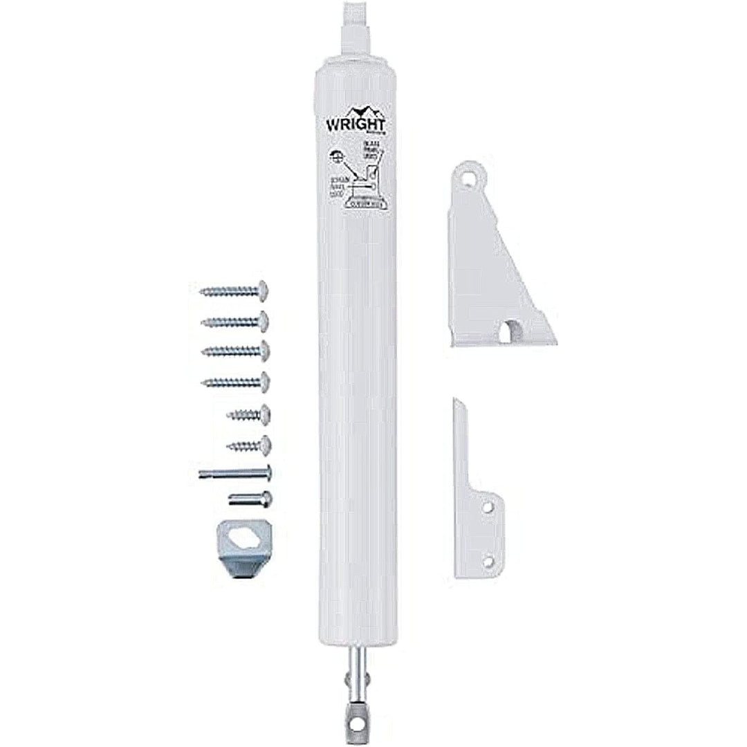 Standard Duty Pneumatic Closer | Out-Swinging Screen or Storm Doors | Adjustable Closing Speed | Stylish & Durable | Clean Subtle Look | Installation Hardware Included | 1-Pack (White) - Just Closeouts Canada Inc.