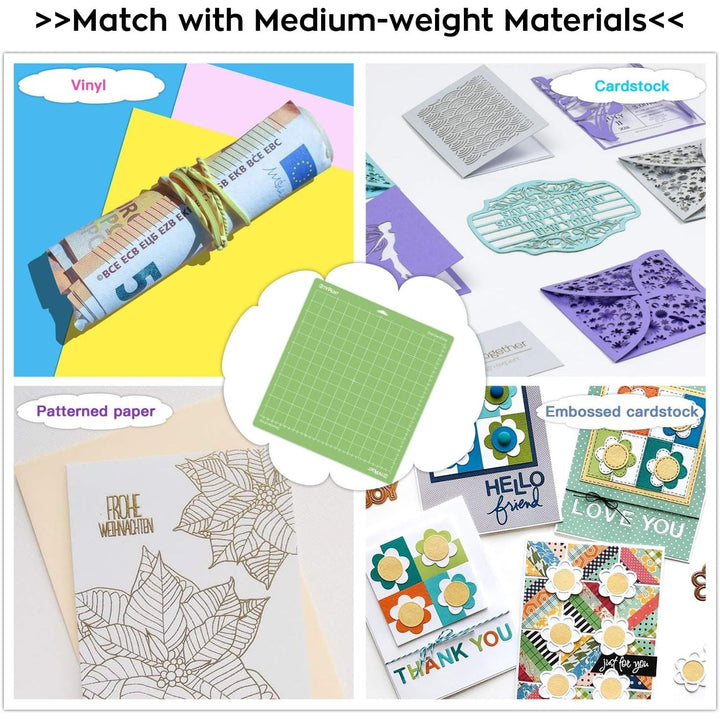 Standard Grip Cutting Mat, 3 Pack Cutting Mat 12x12 Compatible with Cricut Maker 3/Maker 4/Maker/Explore 3/4/Air 2/One, Standard Adhesive Sticky Quilting Cutting Mats Replacement Accessories - Just Closeouts Canada Inc.