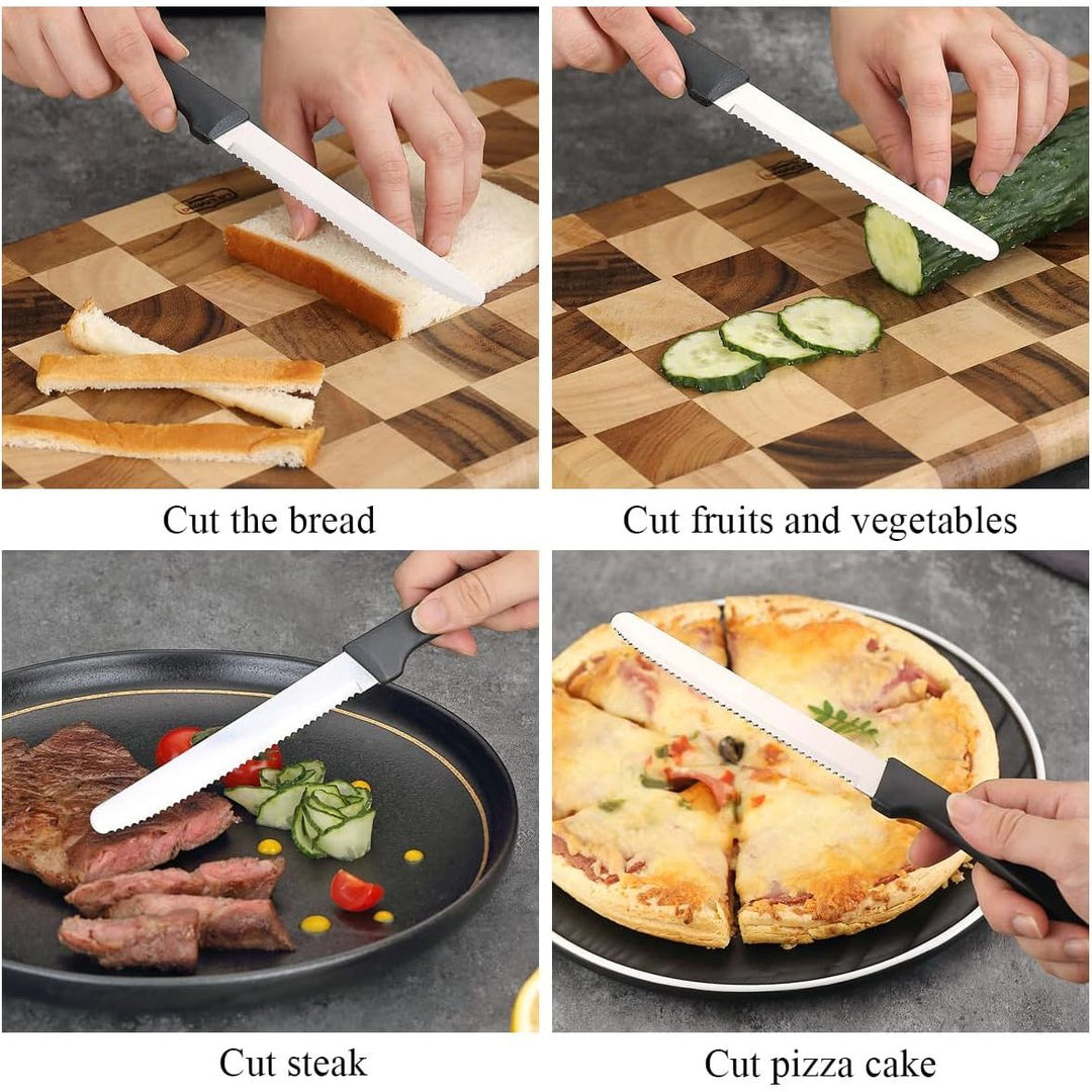 Steak Knives Set of 12, Stainless Steel Steak Knife Set, Serrated Steak Knives, Gifts for Home, Restaurant, Parties, Wedding, Camping, Outdoor - Just Closeouts Canada Inc.