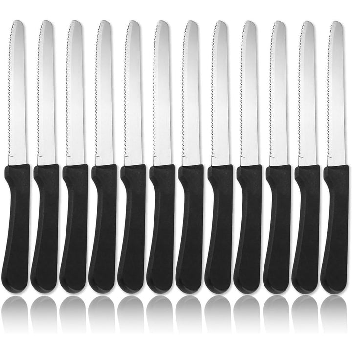 Steak Knives Set of 12, Stainless Steel Steak Knife Set, Serrated Steak Knives, Gifts for Home, Restaurant, Parties, Wedding, Camping, Outdoor - Just Closeouts Canada Inc.