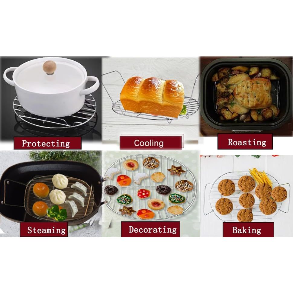 Steam and Roast Rack - Compatible with Ninja Foodi Possible Cooker Pro 8.5 Qt MC1000, MC1001, MC1010 Series Slow Cooker Crock Pot Stainless Steel - Just Closeouts Canada Inc.X0047RA729