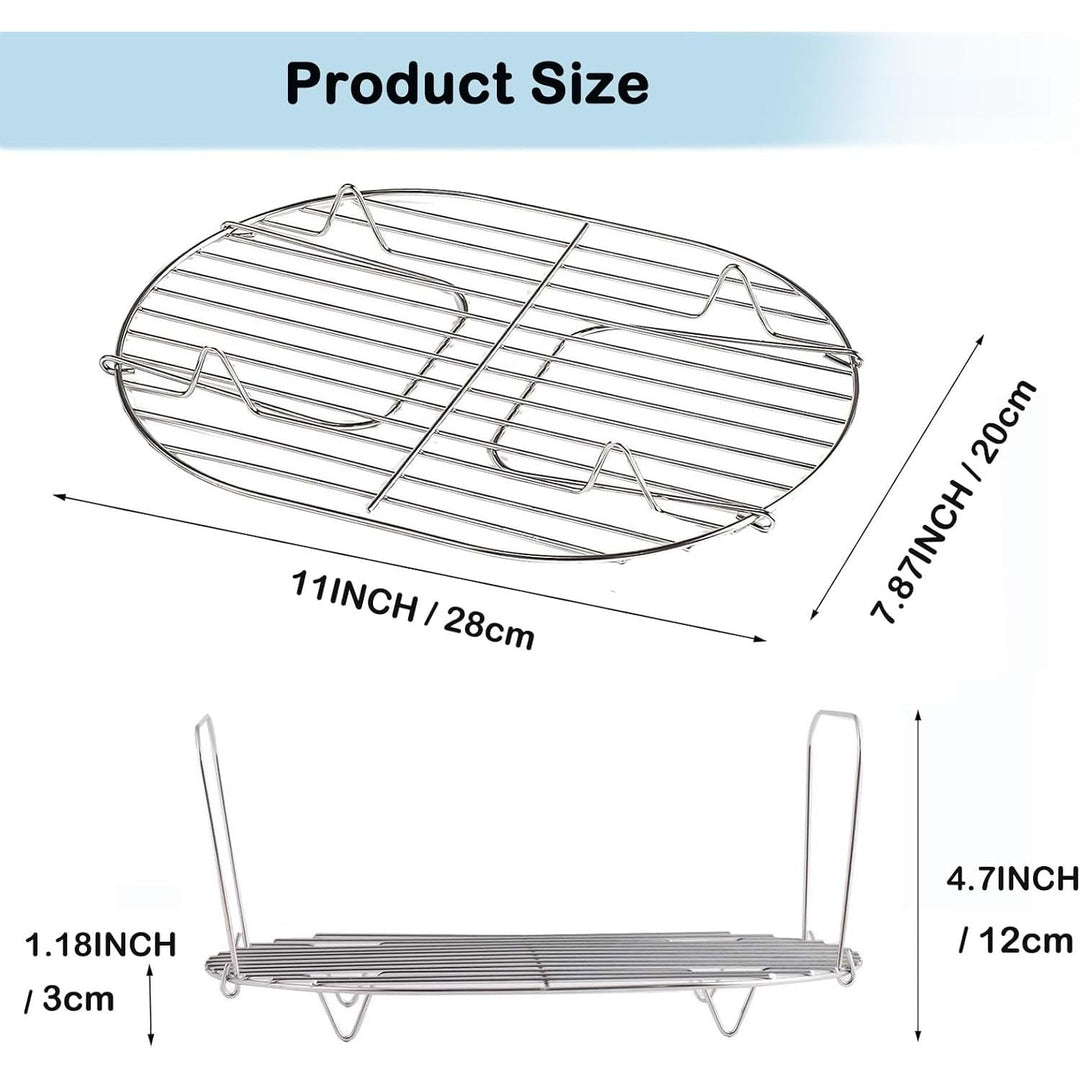 Steam and Roast Rack - Compatible with Ninja Foodi Possible Cooker Pro 8.5 Qt MC1000, MC1001, MC1010 Series Slow Cooker Crock Pot Stainless Steel - Just Closeouts Canada Inc.X0047RA729