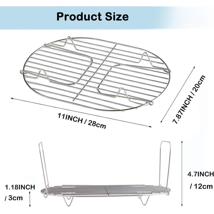 Steam and Roast Rack - Compatible with Ninja Foodi Possible Cooker Pro 8.5 Qt MC1000, MC1001, MC1010 Series Slow Cooker Crock Pot Stainless Steel - Just Closeouts Canada Inc.X0047RA729