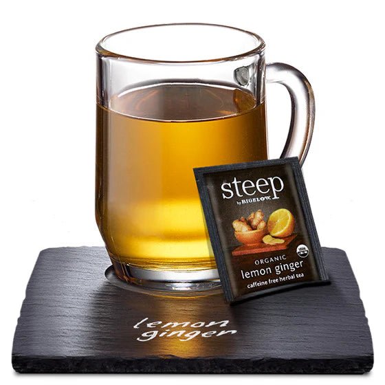 Steep by Bigelow Organic Lemon Ginger Caffeine Free Herbal Tea 20 count - Just Closeouts Canada Inc.072310127043