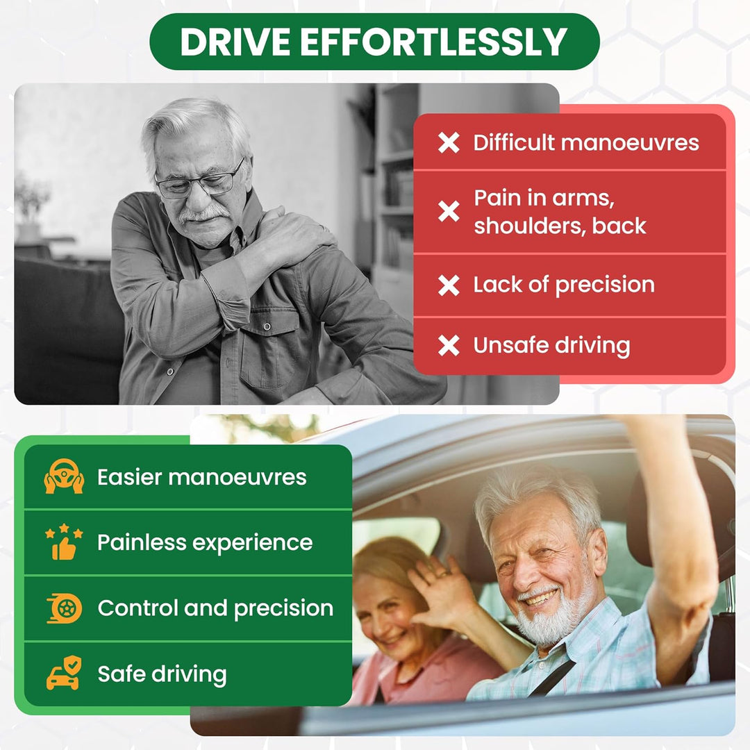 Steering Wheel Knob - Silicone Coated for Extra Grip - Compatible with Any Steering Wheels - Smooth Brodie Suicide Spinner Knob for Car, Tractor, Mower, Boat - Just Closeouts Canada Inc.