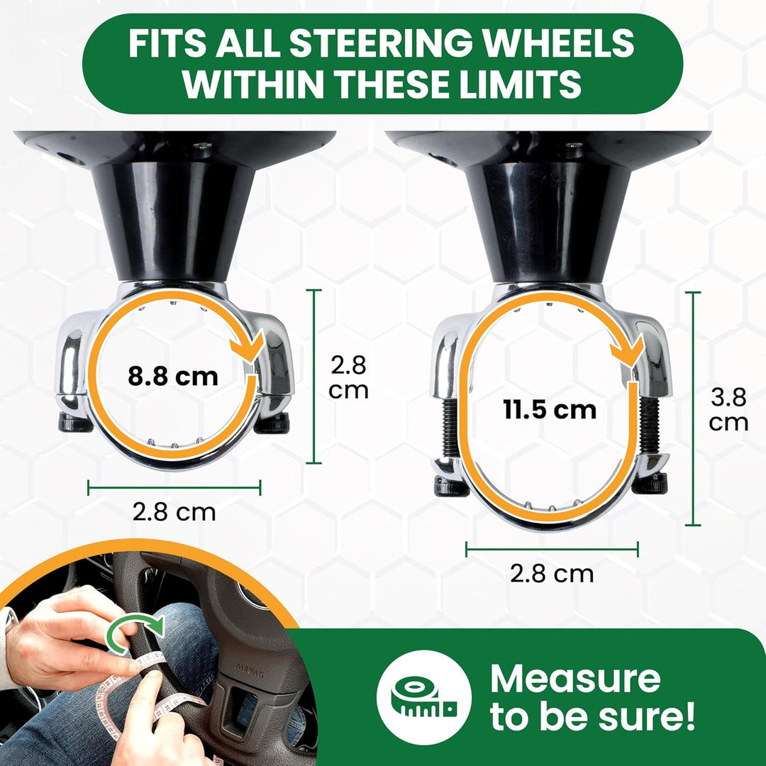 Steering Wheel Knob - Silicone Coated for Extra Grip - Compatible with Any Steering Wheels - Smooth Brodie Suicide Spinner Knob for Car, Tractor, Mower, Boat - Just Closeouts Canada Inc.