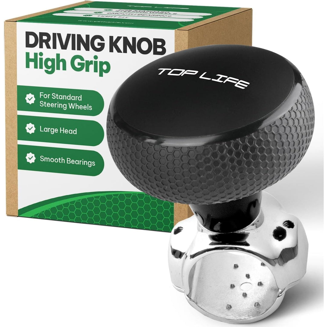 Steering Wheel Knob - Silicone Coated for Extra Grip - Compatible with Any Steering Wheels - Smooth Brodie Suicide Spinner Knob for Car, Tractor, Mower, Boat - Just Closeouts Canada Inc.
