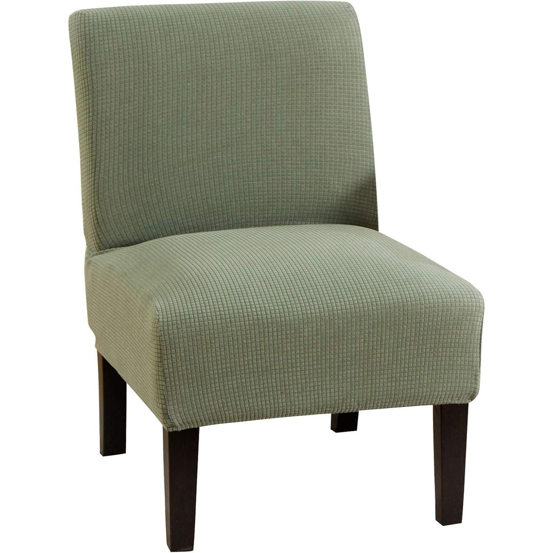 Stretch Armless Chair Slipcovers, Water-Repellent Armless Accent Chair Covers Protector Removable Washable for Living Room Hotel Restaurant (A-Cyan, 1 PCS) - Just Closeouts Canada Inc.