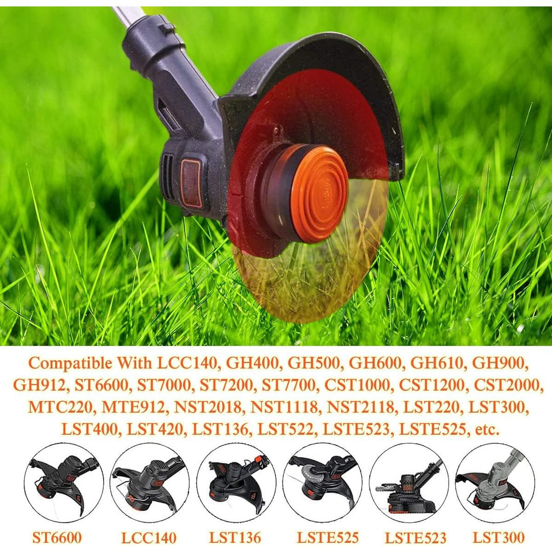 String Trimmer Line Replacement for Black + Decker, 30ft 0.065 String Trimmer Spool Replacement, AF - 100 Spool, Weed Eater Spool, Auto Feed Trimmer String(6 Spools+1 Spool Cap+1 Spring) - Just Closeouts Canada Inc.