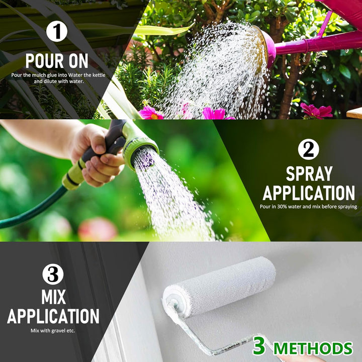 Strong Rock Glue for Landscaping, 64oz Mulch & Stone Glue for Rock, Adhesive Binder Sticky Pea GravelGlue, Clear Landscape Binder for Outdoor Landscape Walkways, Gardens, Yards(100 Sq Ft) - Just Closeouts Canada Inc.