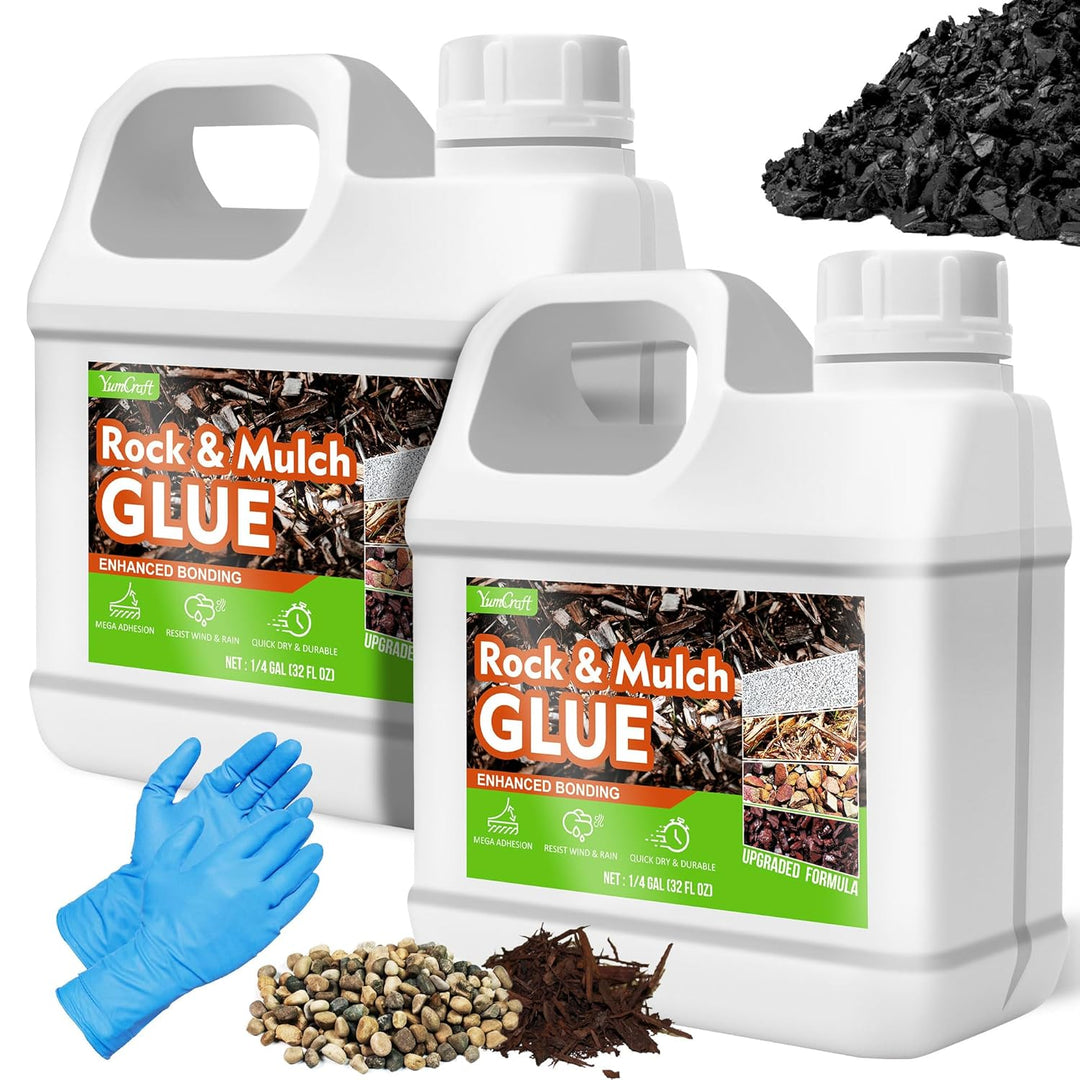 Strong Rock Glue for Landscaping, 64oz Mulch & Stone Glue for Rock, Adhesive Binder Sticky Pea GravelGlue, Clear Landscape Binder for Outdoor Landscape Walkways, Gardens, Yards(100 Sq Ft) - Just Closeouts Canada Inc.