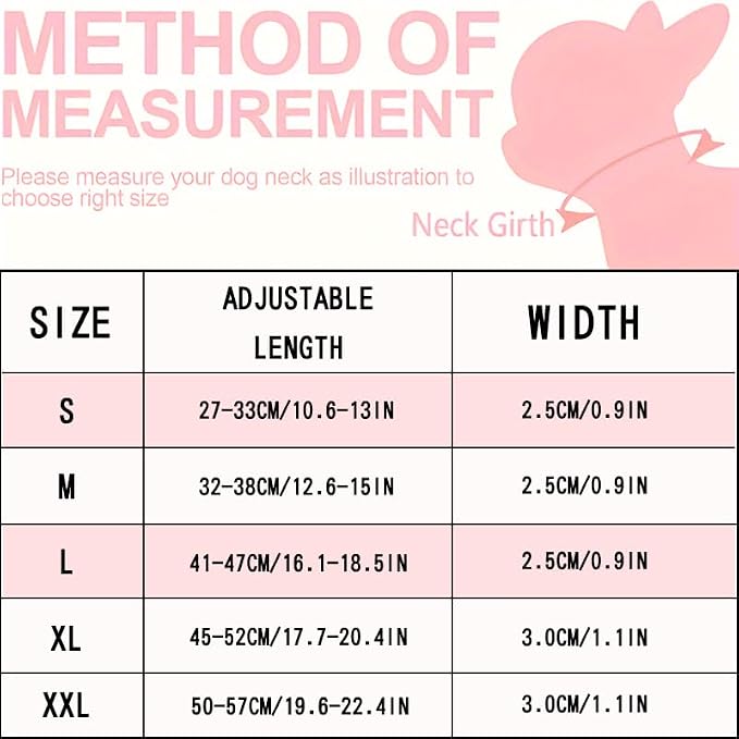 Studded PU Leather Dog Collar – Hot Pink, S - Just Closeouts Canada Inc.