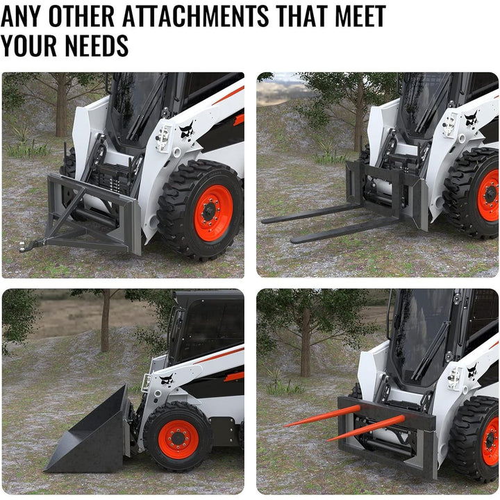 Sulythw Universal 5/16" Skid Steer Quick Attachment Plate, Heavy Duty Skid Steer Quick Attach Mount Plate, Skid Steer Mounting Blank Plate Compatible with Kubota, Bobcat Tractors - Just Closeouts Canada Inc.