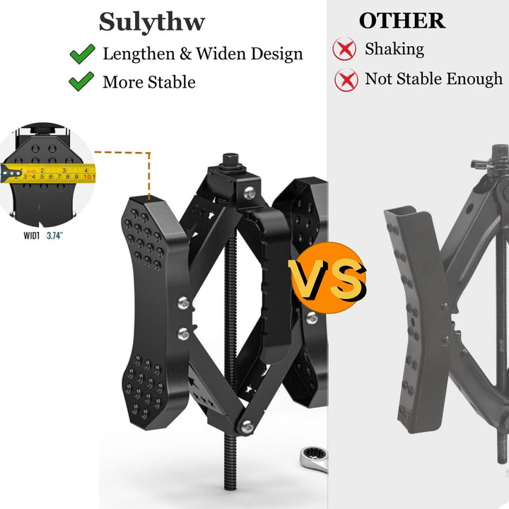 Sulythw X - Shaped Wheel Chocks for Travel Trailer, Allow Drill Adjust, RV Stabilizers X chocks Camper Wheel Chock for Travel Trailers RV Accessories Wrench Adjustable 3.5'' to 10.5''2 Set, Black - Just Closeouts Canada Inc.