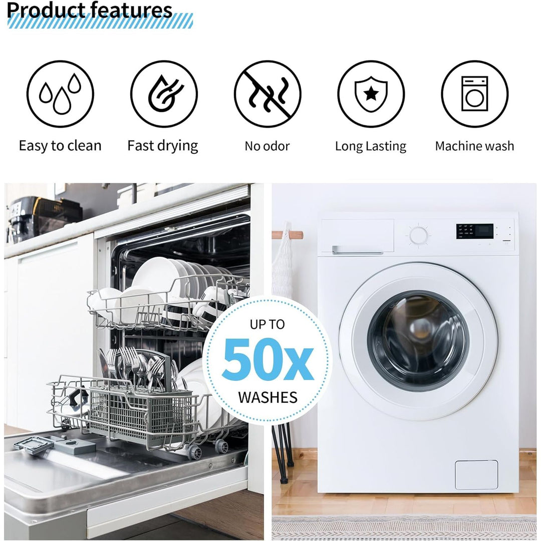 Swedish Dish Cloths, 10 Pack, Cellulose Sponge Dishcloths, Absorbent Swedish Dish Towels for Kitchen, Non - Scratch, Reusable Kitchen Cloth, Multi - Surface Dish Towels - Just Closeouts Canada Inc.X0042GNXXF