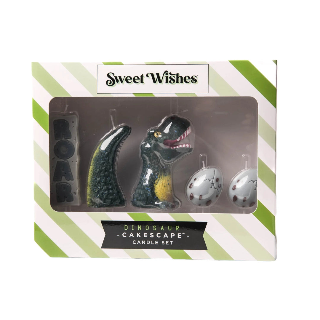 Sweet Wishes Candle Co. Dinosaur Birthday Candles, Dinosaur Cake Topper, 5pc. Set, Green - Just Closeouts Canada Inc.