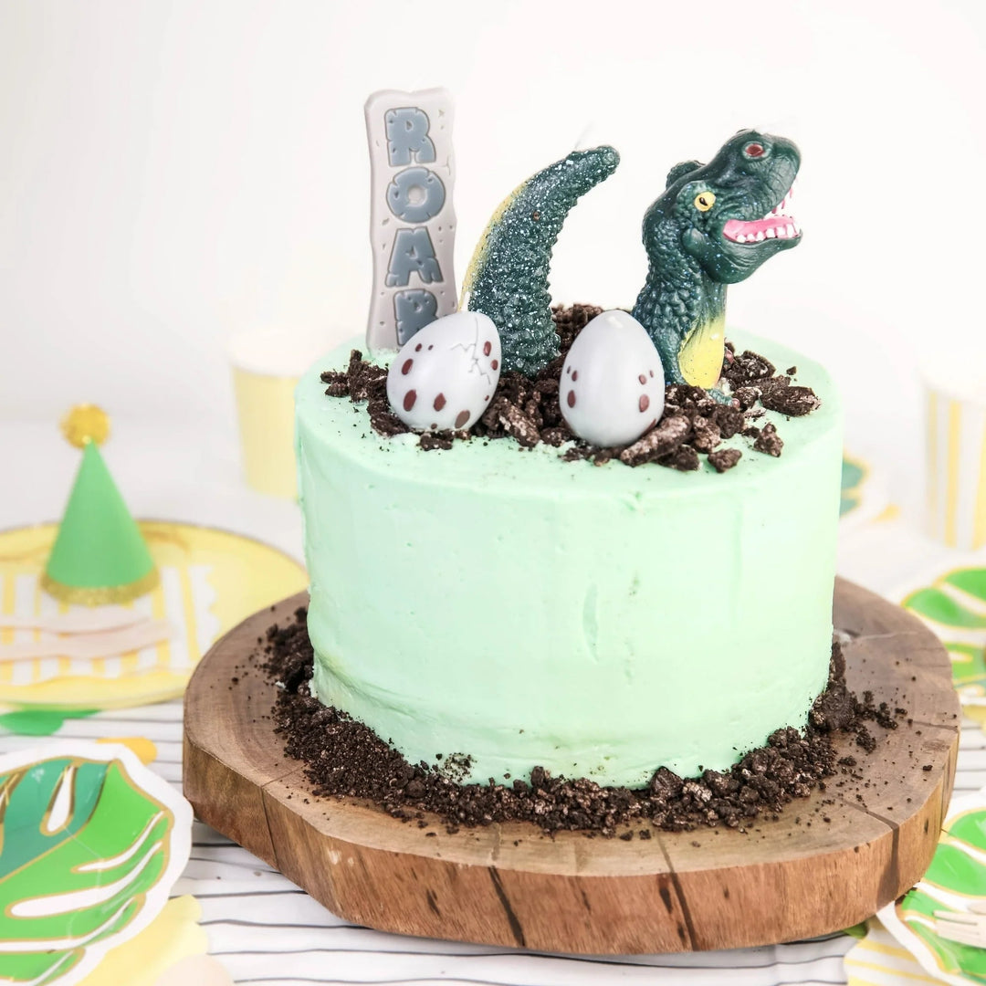 Sweet Wishes Candle Co. Dinosaur Birthday Candles, Dinosaur Cake Topper, 5pc. Set, Green - Just Closeouts Canada Inc.