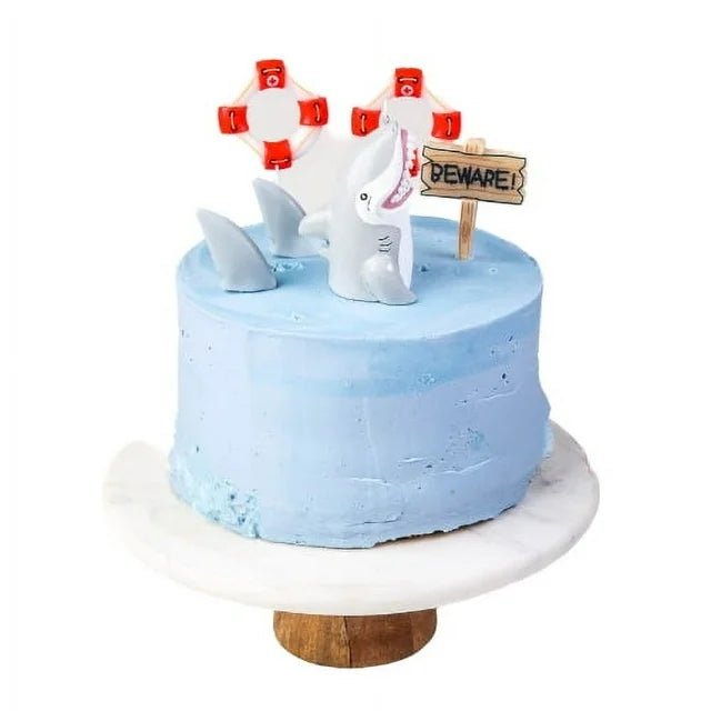 Sweet Wishes Candle Co. Shark Birthday Novelty Candles, Cake Topper, 6 - Piece Set - Just Closeouts Canada Inc.