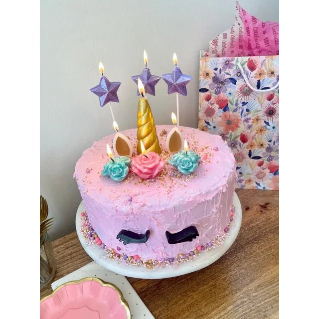 Sweet Wishes Candle Co. Unicorn Birthday Candles, Unicorn Cake Topper, 11 - Piece Set - Just Closeouts Canada Inc.