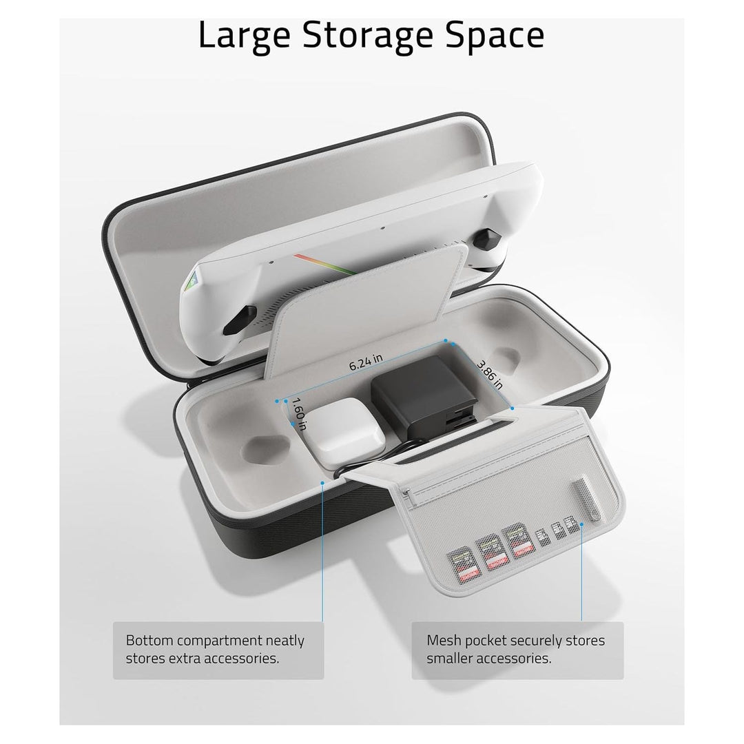 Syntech Hard Carrying Case Compatible with ASUS ROG Ally/ROG Ally X Console and Accessories, Portable Travel Handheld Case for Storage, EVA Shockproof Protective Carry Bag with Large Capacity, Black - Just Closeouts Canada Inc.