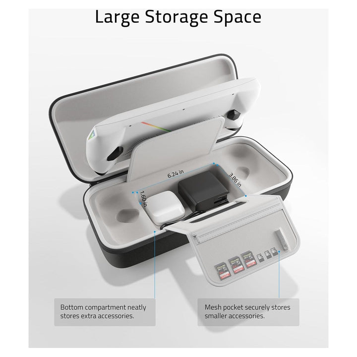 Syntech Hard Carrying Case Compatible with ASUS ROG Ally/ROG Ally X Console and Accessories, Portable Travel Handheld Case for Storage, EVA Shockproof Protective Carry Bag with Large Capacity, Black - Just Closeouts Canada Inc.