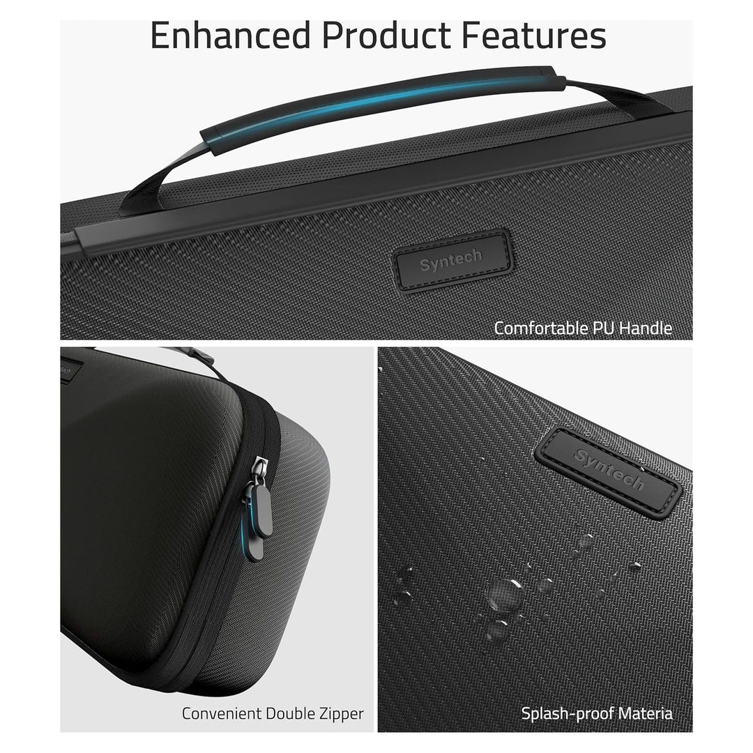 Syntech Hard Carrying Case Compatible with ASUS ROG Ally/ROG Ally X Console and Accessories, Portable Travel Handheld Case for Storage, EVA Shockproof Protective Carry Bag with Large Capacity, Black - Just Closeouts Canada Inc.
