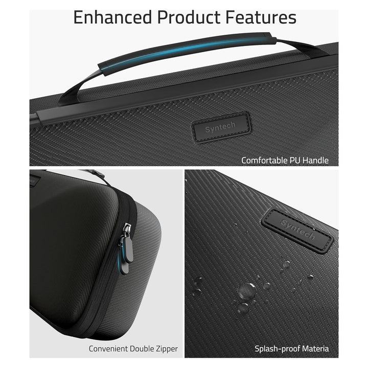 Syntech Hard Carrying Case Compatible with ASUS ROG Ally/ROG Ally X Console and Accessories, Portable Travel Handheld Case for Storage, EVA Shockproof Protective Carry Bag with Large Capacity, Black - Just Closeouts Canada Inc.