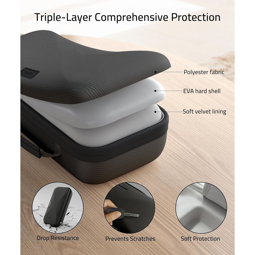 Syntech Hard Carrying Case Compatible with ASUS ROG Ally/ROG Ally X Console and Accessories, Portable Travel Handheld Case for Storage, EVA Shockproof Protective Carry Bag with Large Capacity, Black - Just Closeouts Canada Inc.