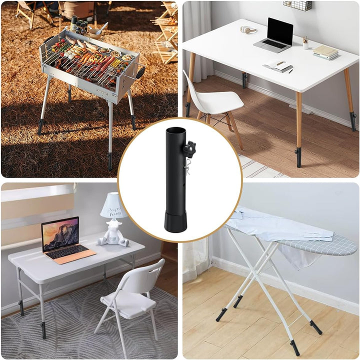 Table Leg Extenders for Folding Tables, 4 Pack Table Risers for Straight and Bent Legs, Adjustable Table Height Extenders for Rise (4 PCS - 7.8 Inch) - Just Closeouts Canada Inc.X0045XM1LP