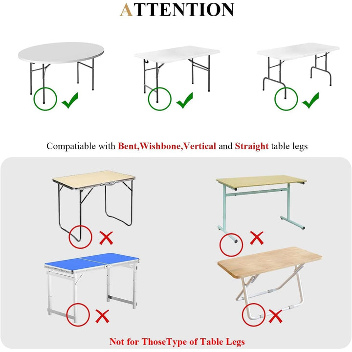 Table Leg Extenders for Folding Tables, 4 Pack Table Risers for Straight and Bent Legs, Adjustable Table Height Extenders for Rise (4 PCS - 7.8 Inch) - Just Closeouts Canada Inc.X0045XM1LP