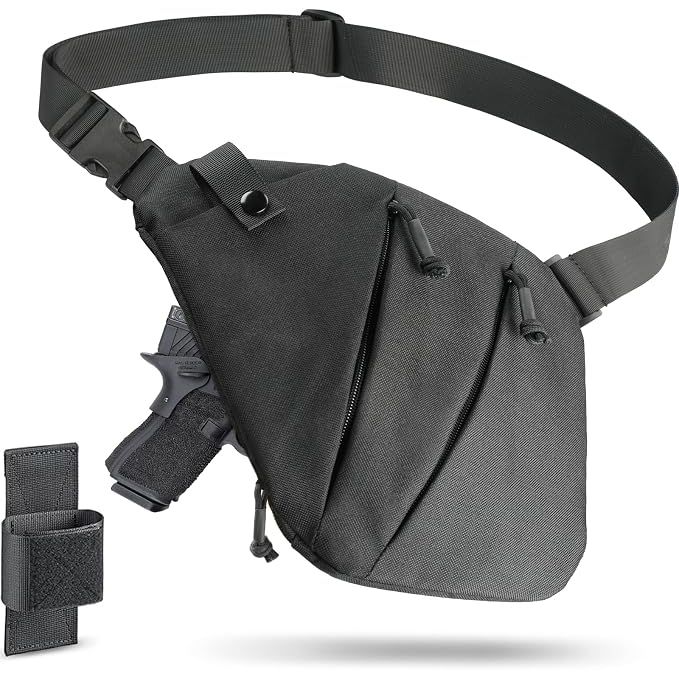 Tactical Crossbody Sling Bag – Black, Right-Hand - Just Closeouts Canada Inc.