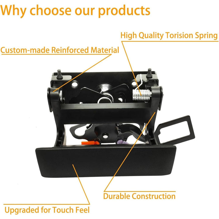 Tailgate Door Handle & Bezel Lock Set, Compatible with 2007 - 2014 Chevy Silverado & GMC Sierra 1500 2500 3500, Exterior Rear Textured Tail gate Handle with Key, Replace 22755305 - Just Closeouts Canada Inc.