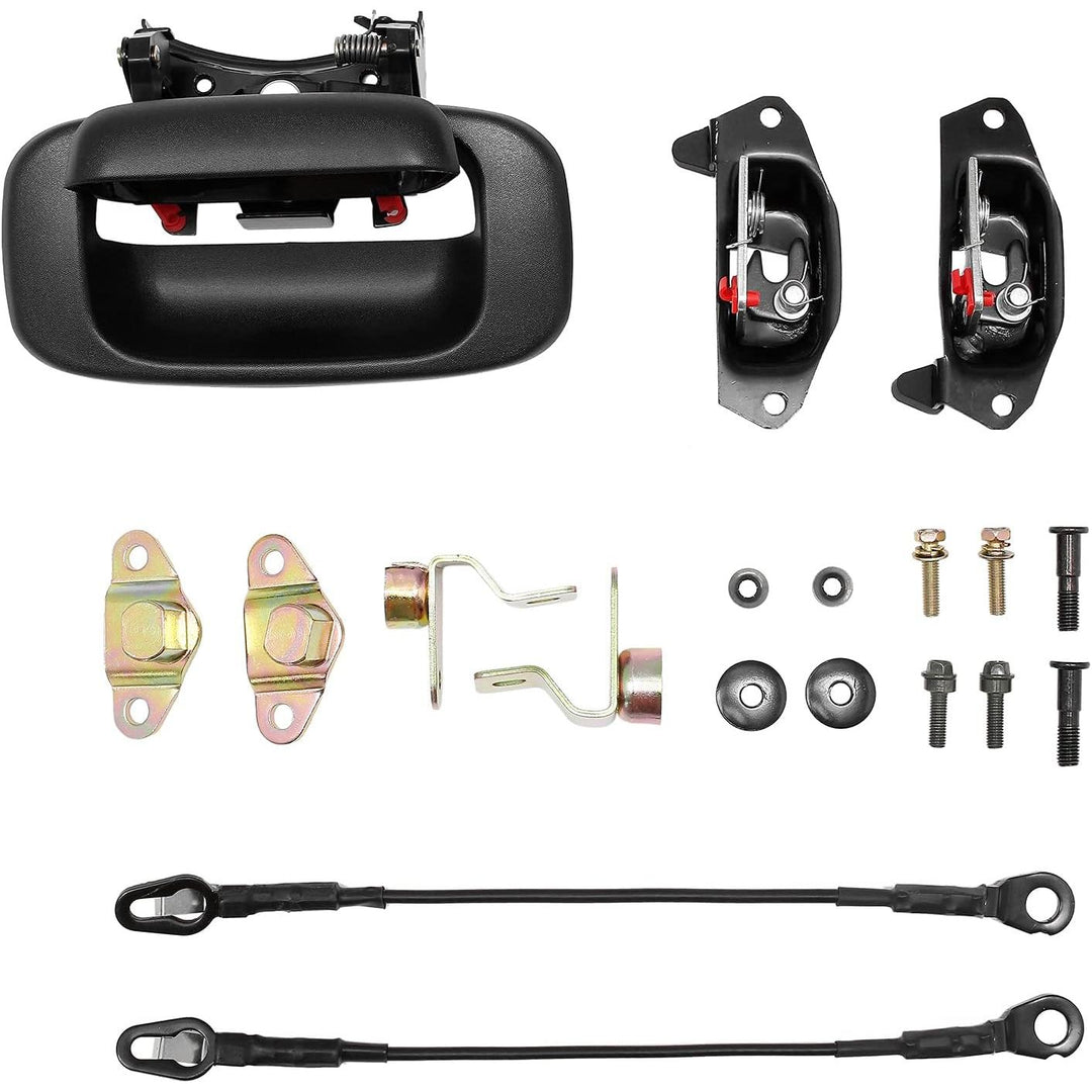 Tailgate Handle Latch Rebuild Kit, Compatible with 1999 - 2006 Chevy Silverado 1500 2500 3500, GMC Sierra, Replaces 15997911 15921948 Rear Tail Gate Door Parts Gasket Bezel Lock Bolt Hinge Locking Set - Just Closeouts Canada Inc.