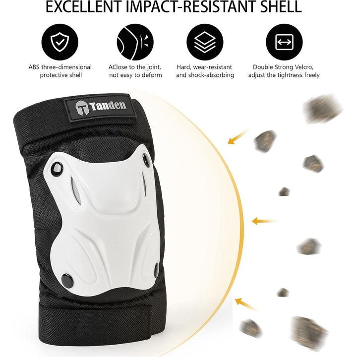 Tanden Skating Protective Gear Elbow and Knee Pads Adult, Knee Pads for Men Women Elbow Pads Wrist Guards for Roller Skating Cycling Skateboarding White - Just Closeouts Canada Inc.