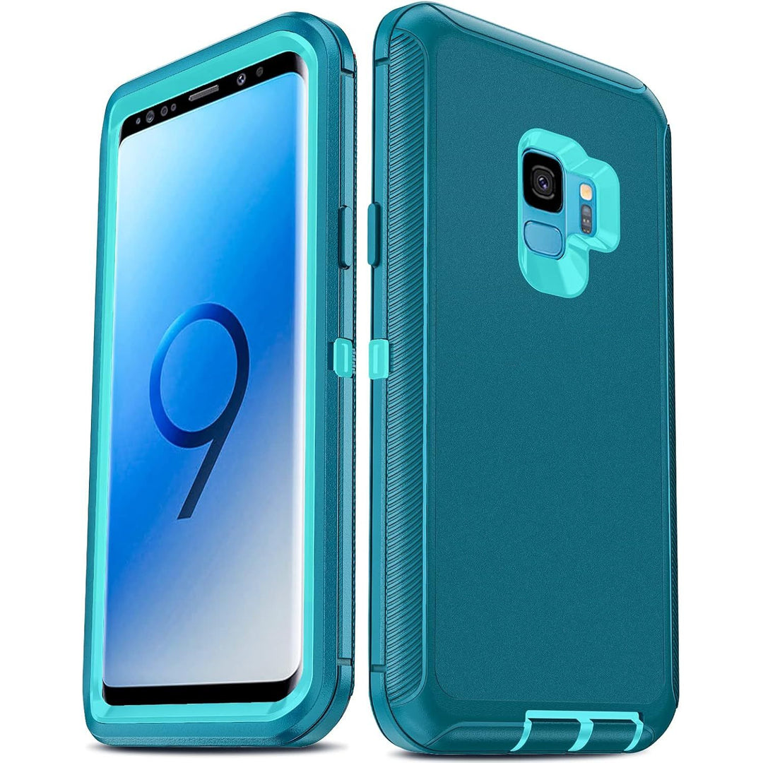 Teal Blue Three-Layer Protective Case for S9 - Just Closeouts Canada Inc.X0046B7CFB