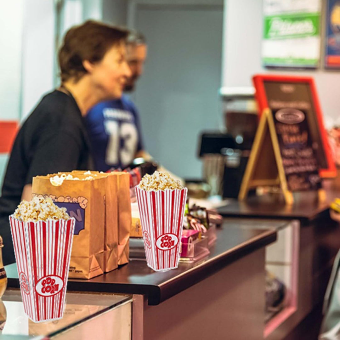 Tebery 21 Pack Plastic Open - Top Popcorn Boxes Reusable Popcorn Containers - 7.7" Tall x 4" Square - Just Closeouts Canada Inc.