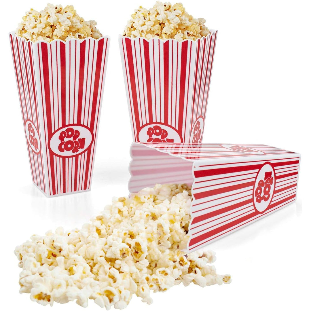 Tebery 21 Pack Plastic Open - Top Popcorn Boxes Reusable Popcorn Containers - 7.7" Tall x 4" Square - Just Closeouts Canada Inc.