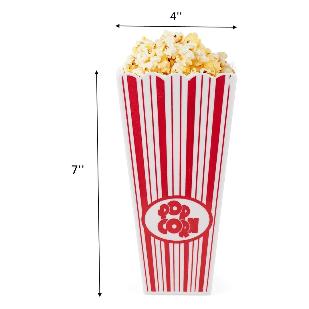 Tebery 21 Pack Plastic Open - Top Popcorn Boxes Reusable Popcorn Containers - 7.7" Tall x 4" Square - Just Closeouts Canada Inc.