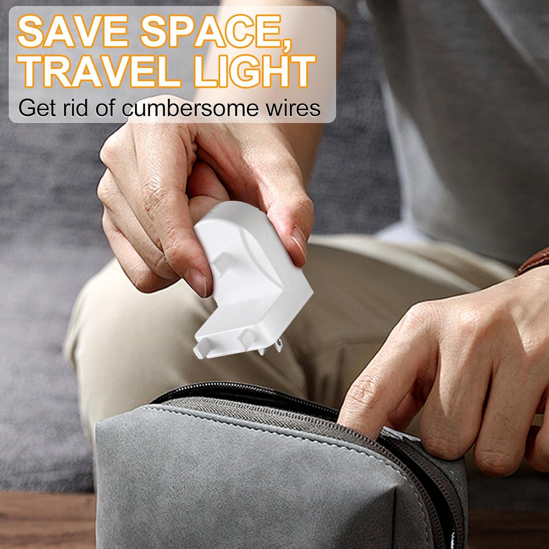 Teeteck Toothbrush Wall Charger for Braun Oral - B Electric Toothbrush, Replacement Model 3757 Wireless Charger Base - Waterproof & Portable - Ideal for Bathroom and Travel(White, CA) - Just Closeouts Canada Inc.