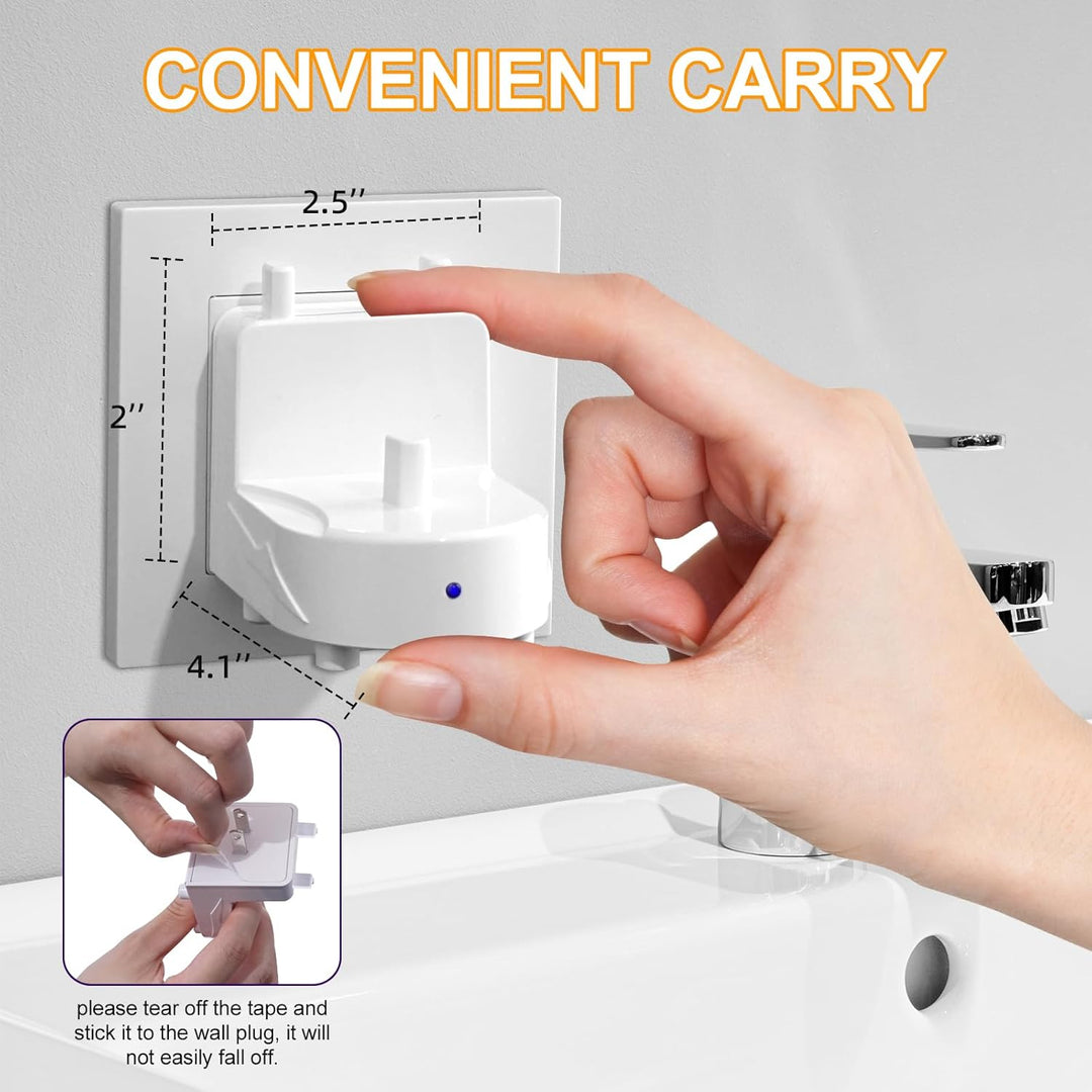 Teeteck Toothbrush Wall Charger for Braun Oral - B Electric Toothbrush, Replacement Model 3757 Wireless Charger Base - Waterproof & Portable - Ideal for Bathroom and Travel(White, CA) - Just Closeouts Canada Inc.