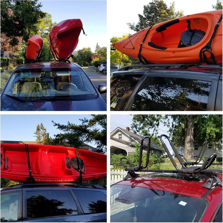 Cano Car Racks 2 Pairs Kayak Carrier Racks, Universal Cars Kayak Canoe Roof Rack for ...
