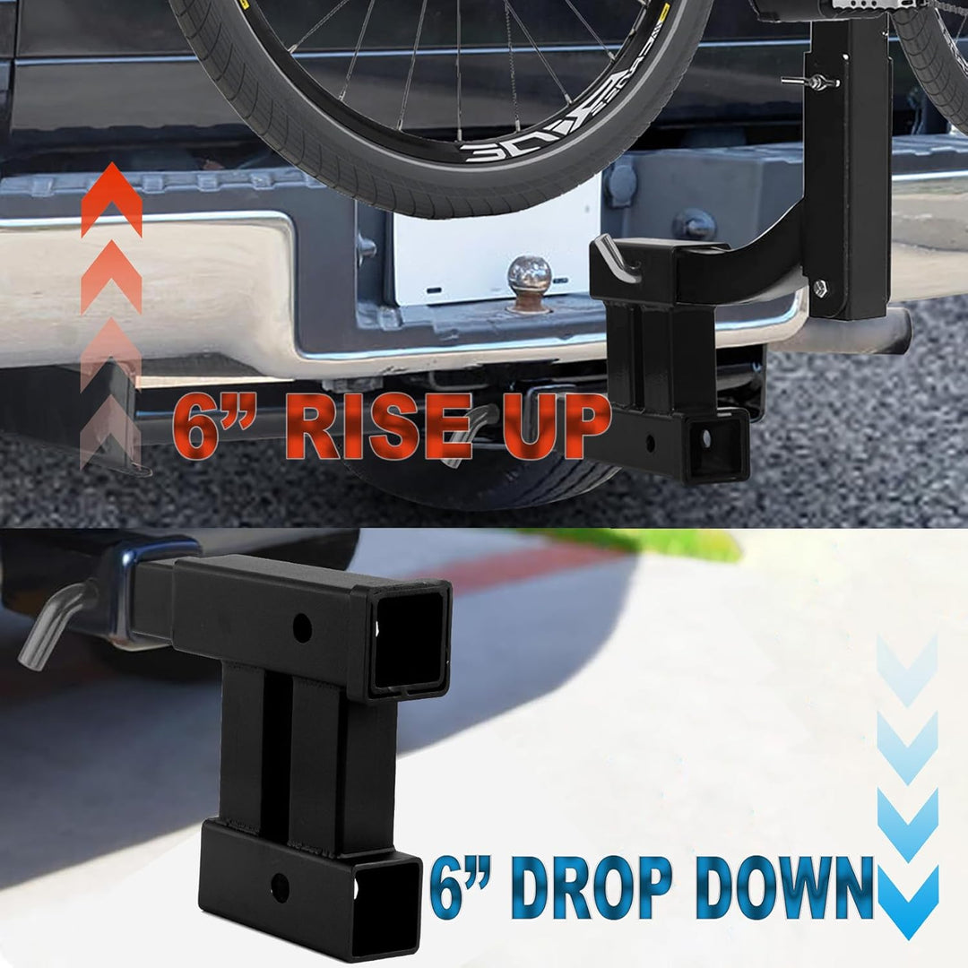 Telakeni 4000lbs 2" Trailer Dual Adapter Drop Hitch Receiver Extender Towing Hitch Extension - Just Closeouts Canada Inc.