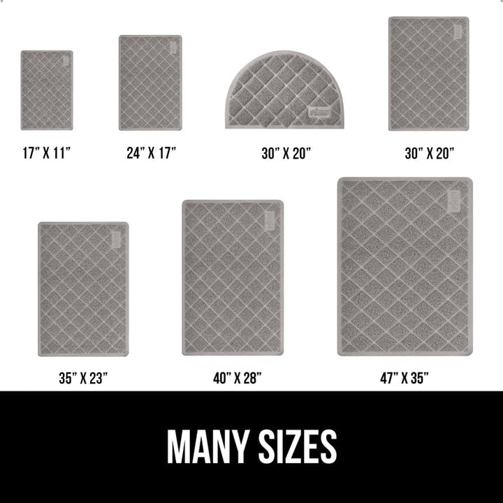 The Original GORILLA GRIP Water Resistant Cat Litter Box Catcher Mat, Easy Cleaning Mess Trapper Protects Floors, Stays in Place for Cats, Soft on Kitty Paws, Less Waste, 61x43 cm Gray - Just Closeouts Canada Inc.