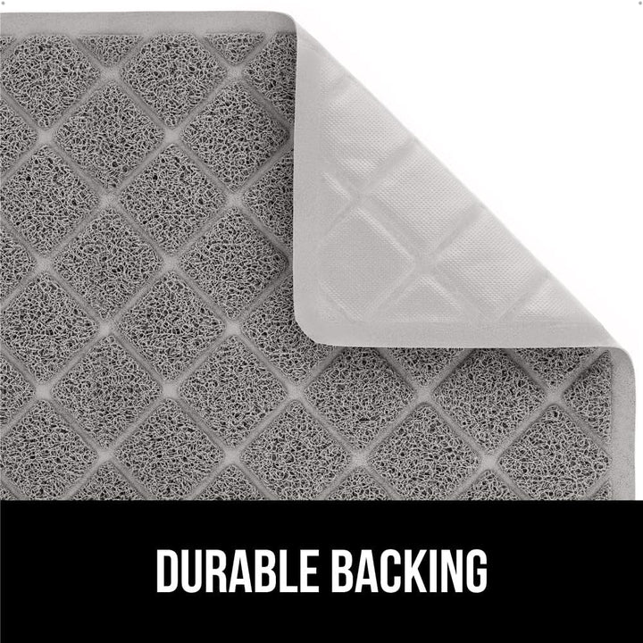 The Original GORILLA GRIP Water Resistant Cat Litter Box Catcher Mat, Easy Cleaning Mess Trapper Protects Floors, Stays in Place for Cats, Soft on Kitty Paws, Less Waste, 61x43 cm Gray - Just Closeouts Canada Inc.